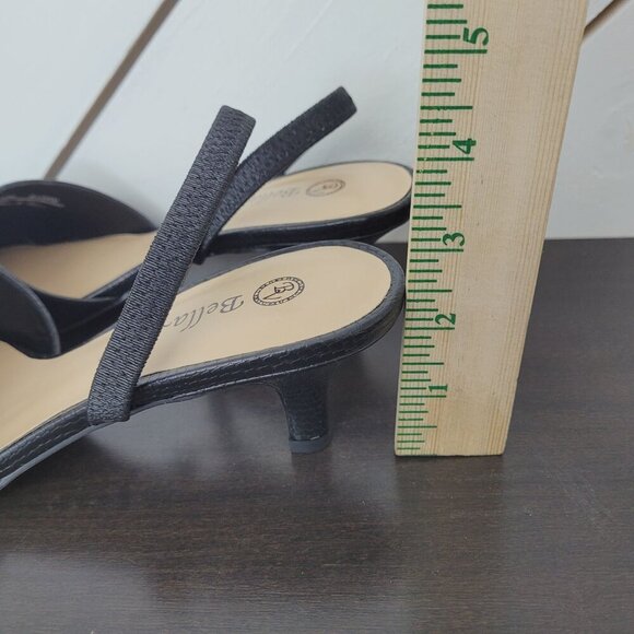 NEW Bella Vita Sarah II Womens 10 Black Snake Slingback    6CT - Picture 5 of 9